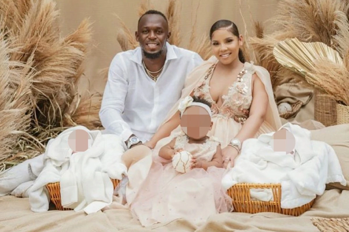 Usain Bolt reveals secret TWINS Thunder and Saint Leo with partner Kasi