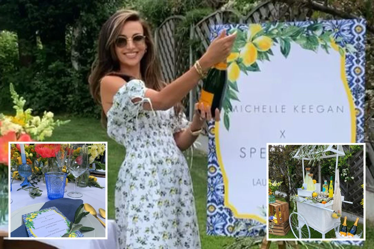 Inside Michelle Keegan's very glam make-up launch in her garden