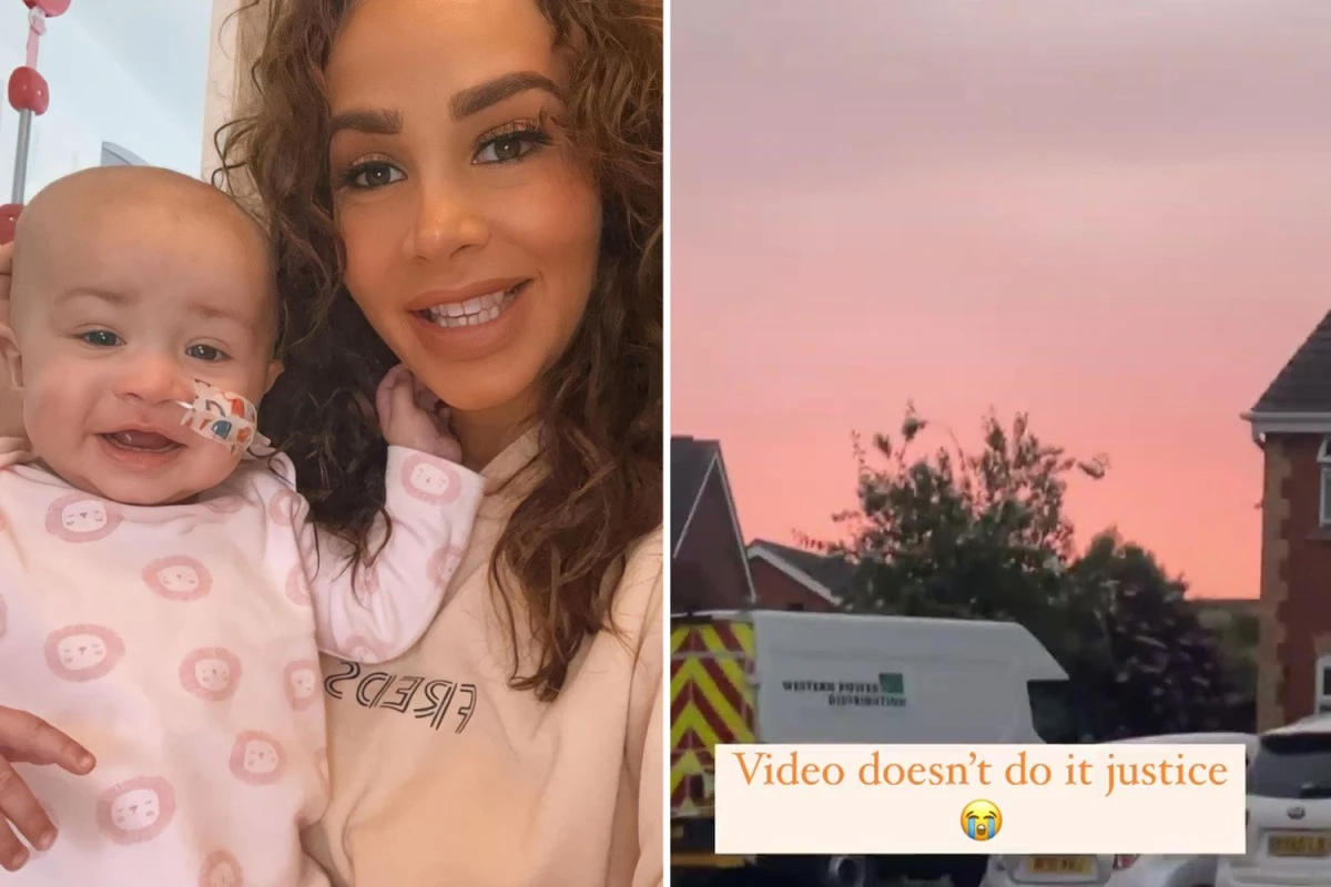 Azaylia Cain's mum Safiyya emotional as sky above their home turns orange