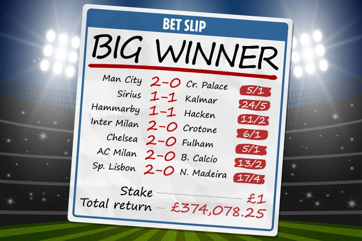 Punter lands £374k from £1 acca thanks to TWO 92nd minute goals