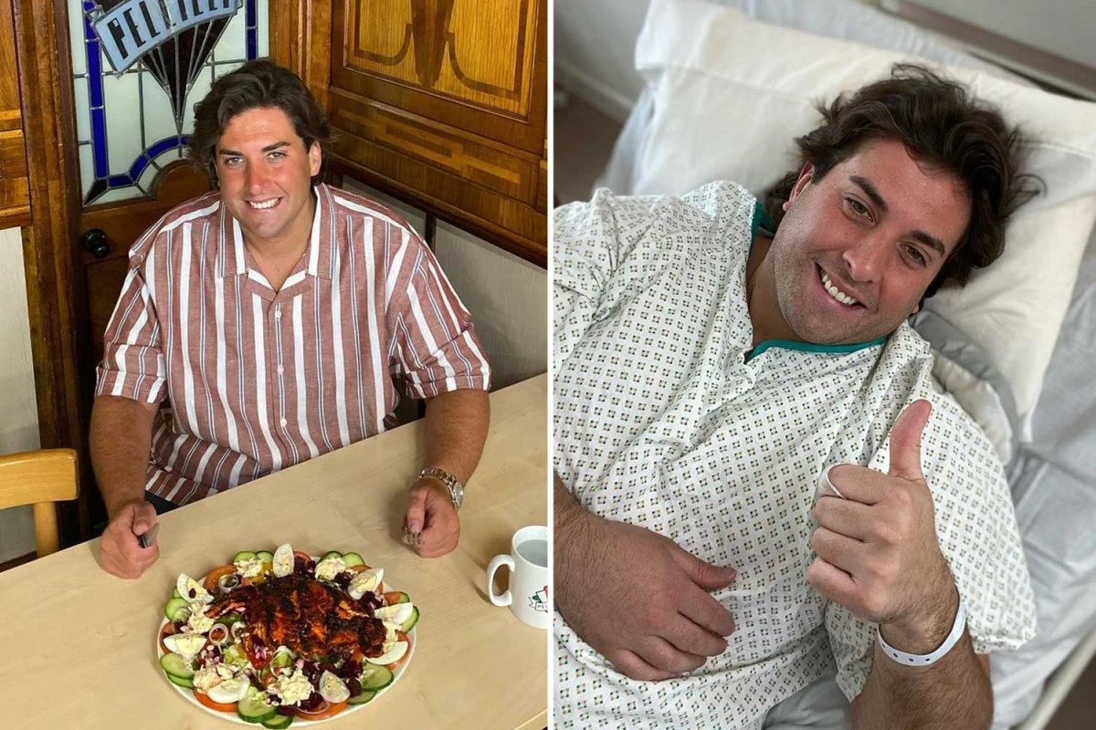 James Argent has lost 5.5 stone & is back on solid food after gastric surgery