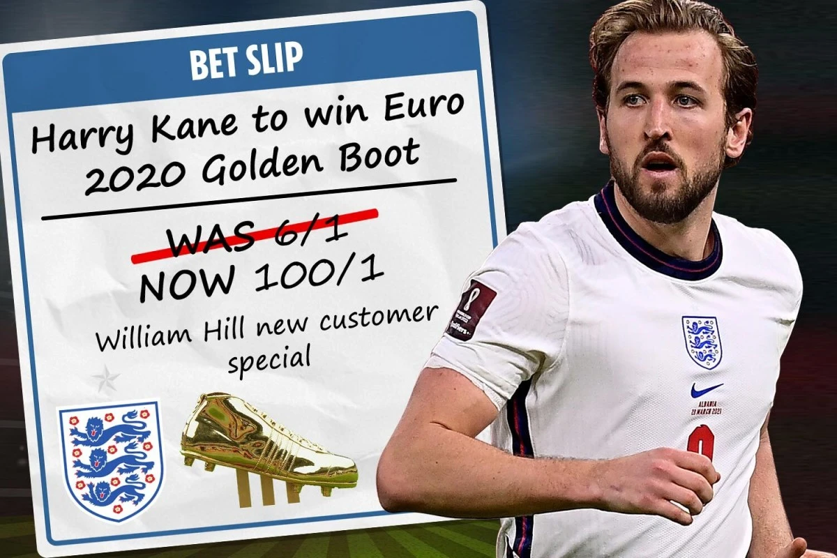 Get England star Harry Kane at 100/1 to win the Euro 2020 Golden Boot award