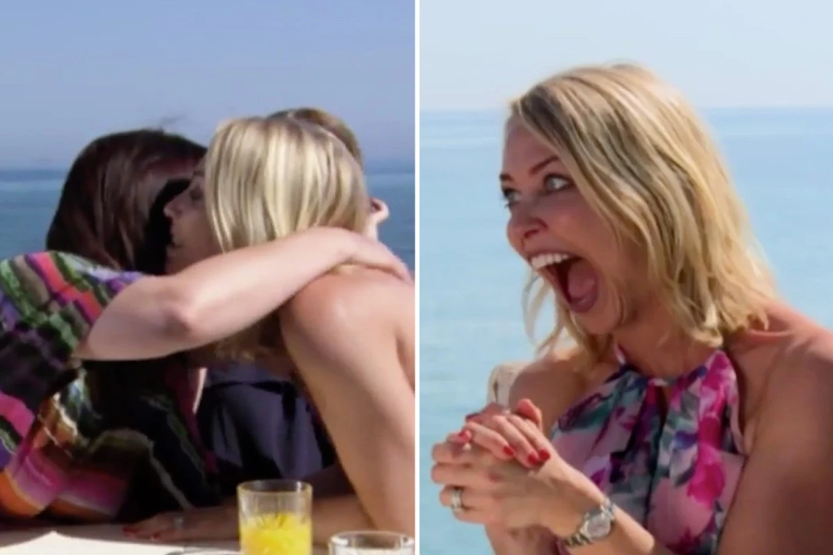 A Place in the Sun's Laura Hamilton caught off guard as guest KISSES her