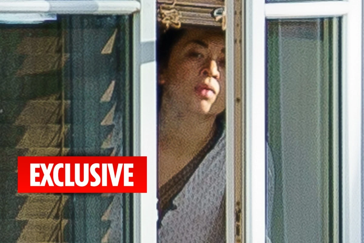 KATASTROPHE Strictly's Katya puffs on a cigarette in quarantine after Covid diagnosis