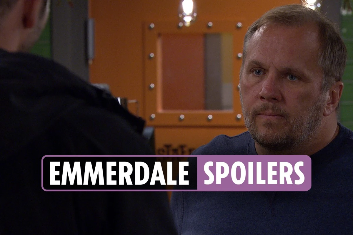 WILL'S RAGE Emmerdale's Will Taylor snaps and punches Jamie in front of mystery man Richard