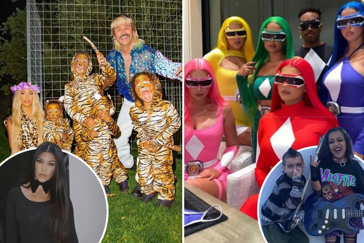 SPOOKY FAM Kim Kardashian is Carole Baskin as family goes all out for Halloween