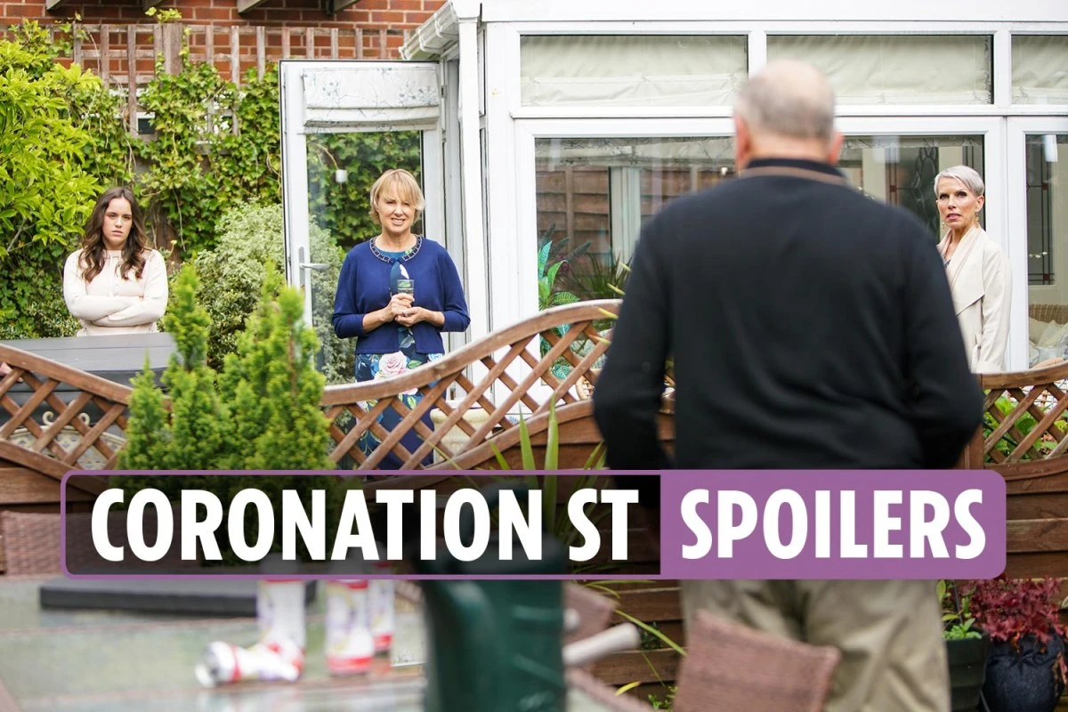 SPADE ATTACK Coronation Street villain Geoff attacks Sally and Tim with a spade tonight