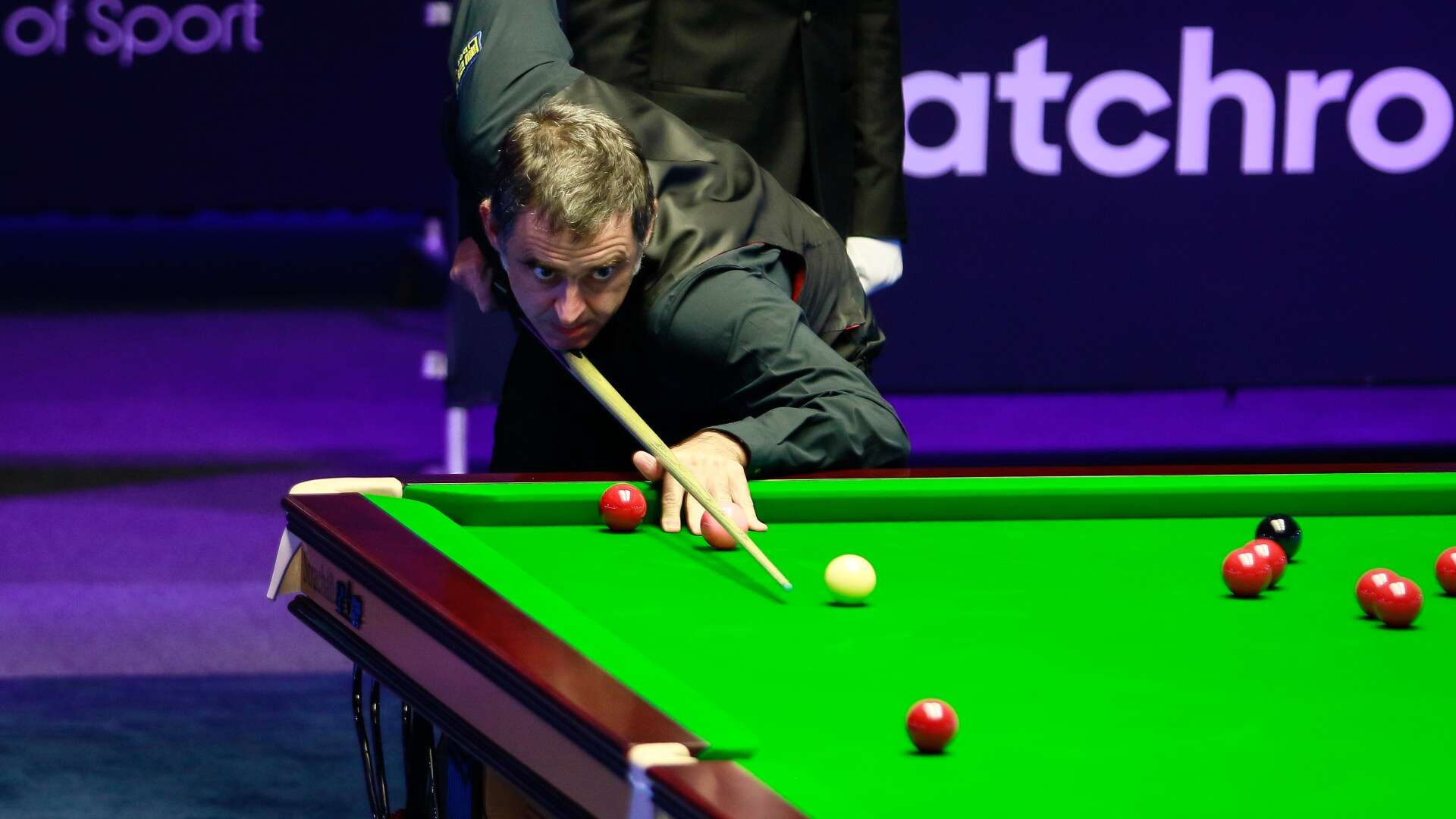 Judd Trump and Mark Selby in action TODAY as Ronnie O'Sullivan waits