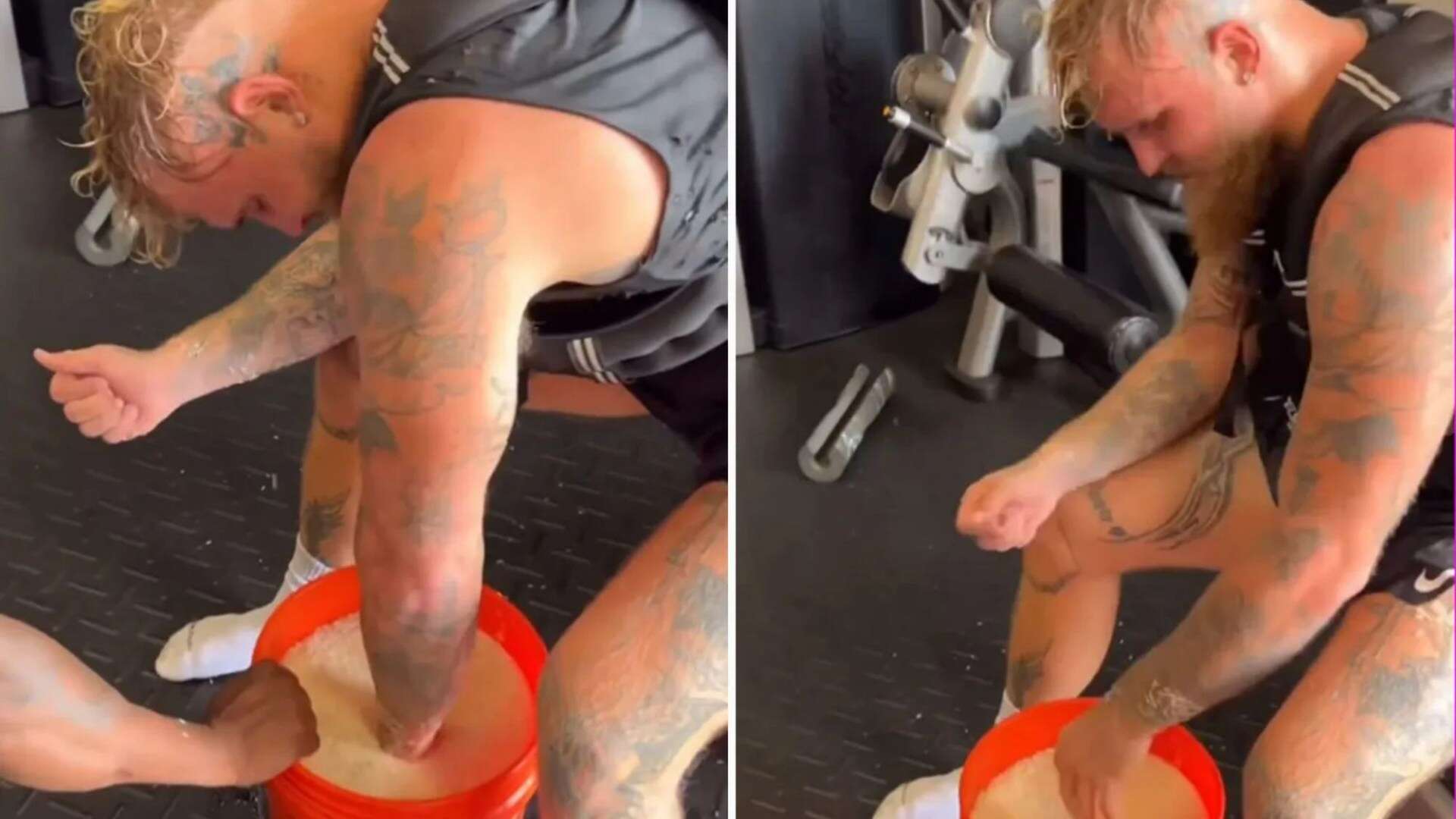 Watch Jake Paul's hand training exercise using RICE ahead of Mike Tyson fight