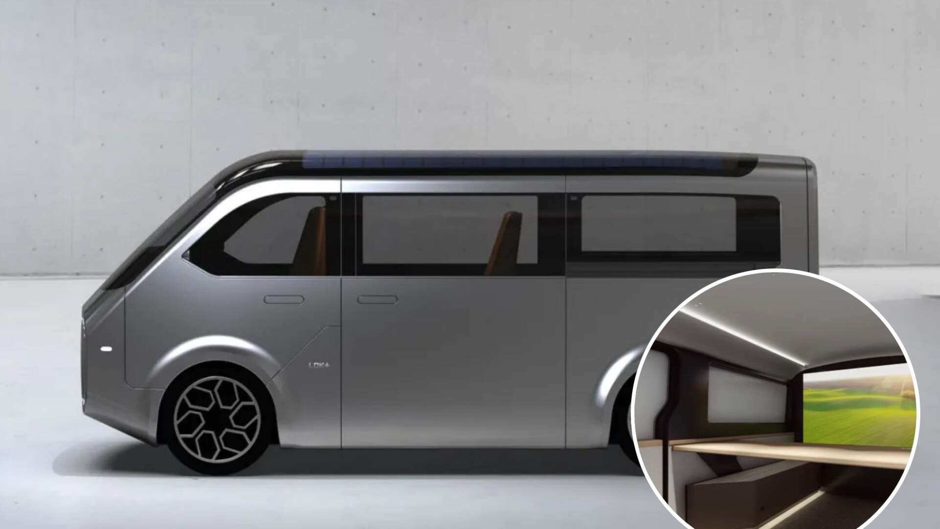 Electronics giant reveals futuristic-styled campervan with built in television