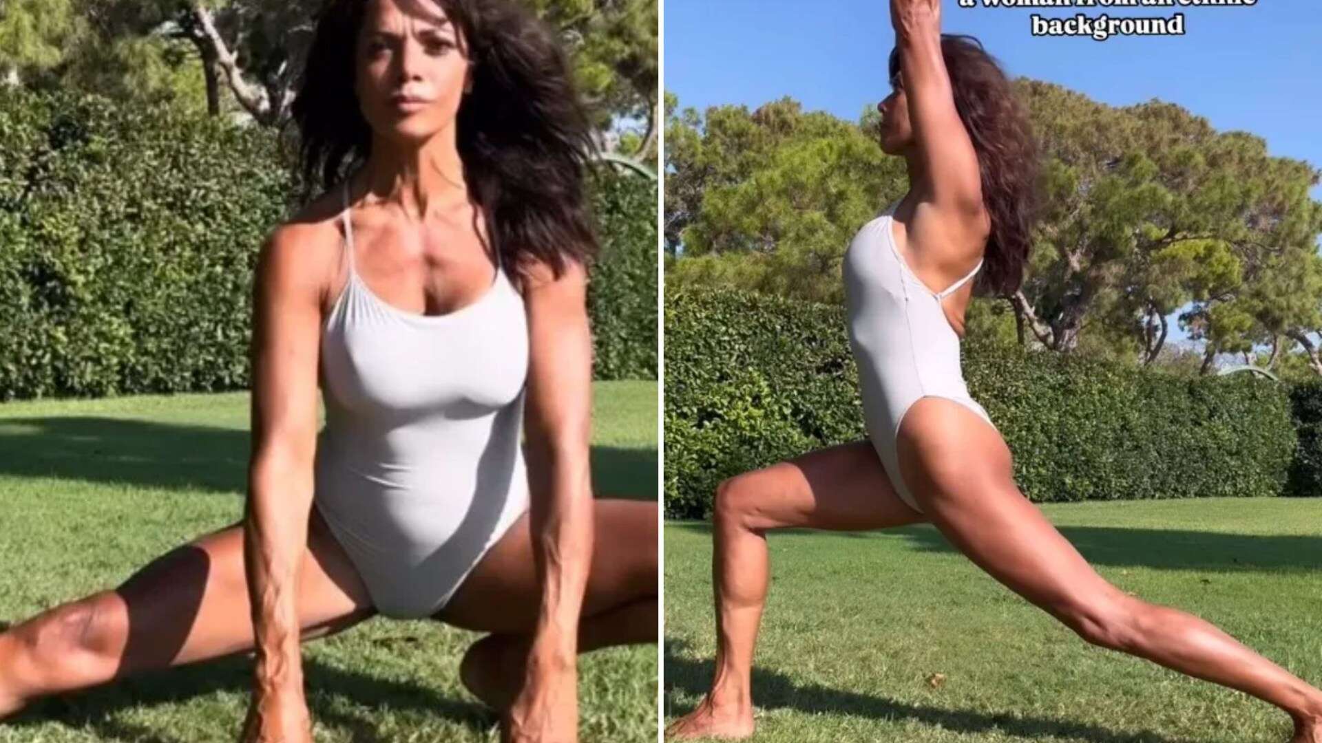 Jenny Powell, 56, reveals secret health battle while performing yoga routine