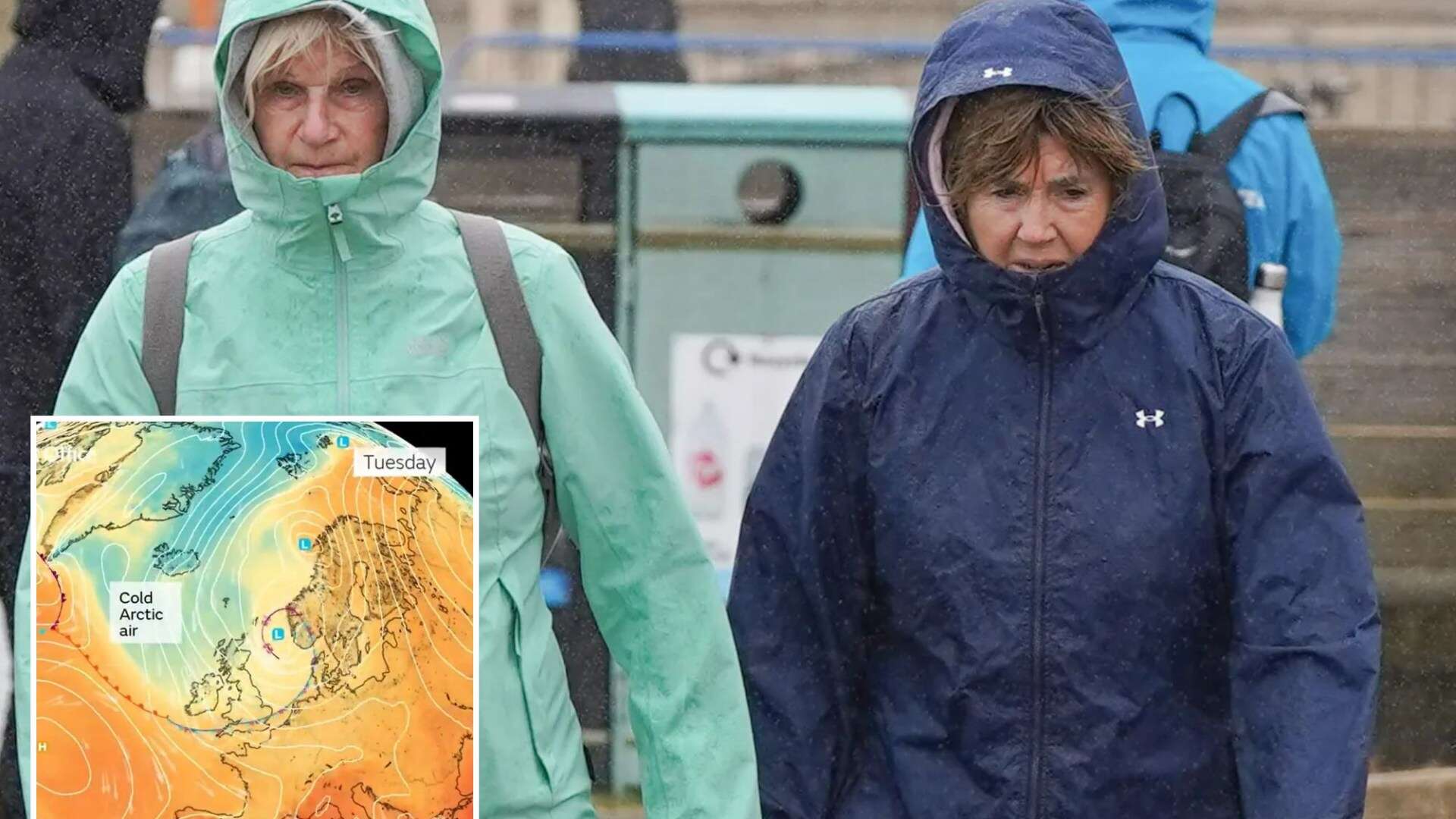 Arctic air to sweep through UK with 'considerably chillier' air hitting in hours