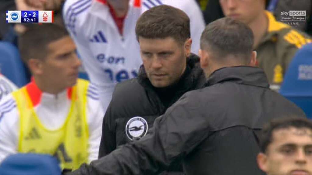 Chaos in Brighton vs Nottingham Forest with both managers sent off