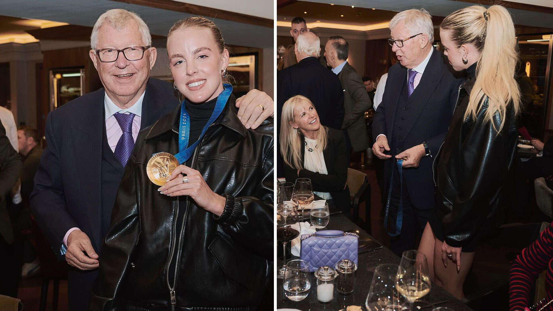 Sir Alex Ferguson, 82, looks in good spirits as Man Utd icon hugs Team GB champ