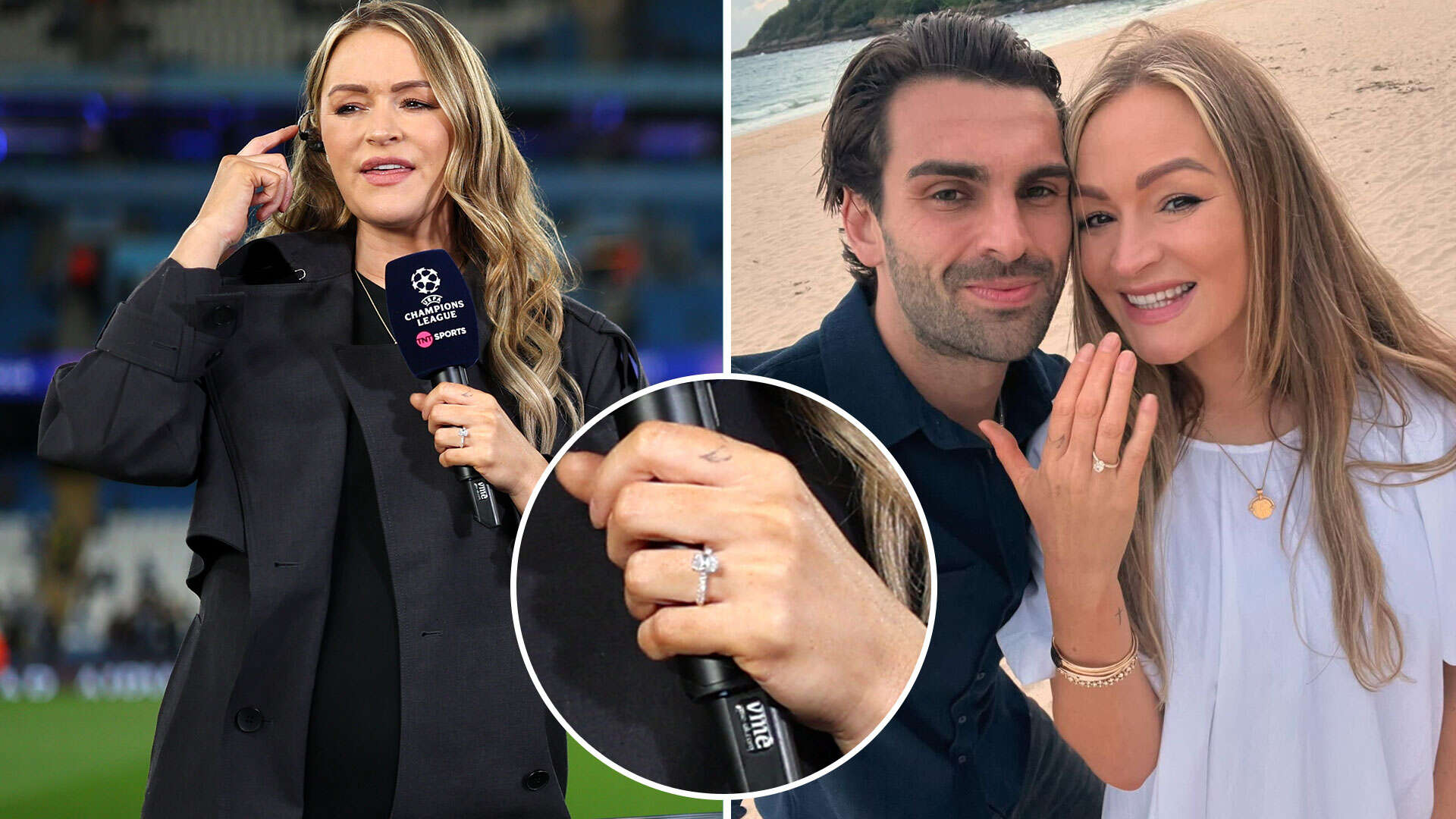 Laura Woods sparkles as she wears dazzling engagement ring live on TNT Sports