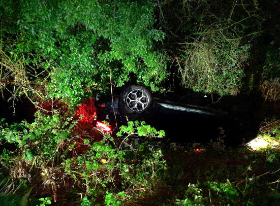 Watch driver who left hot tub party for booze moan about NETTLES after car flip