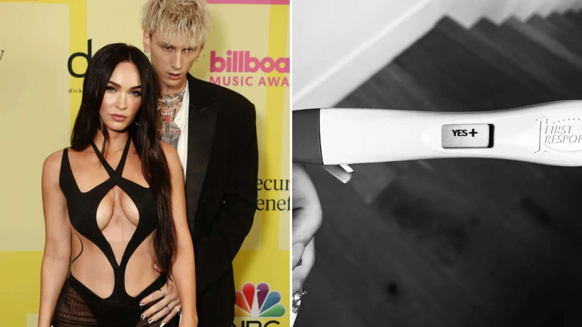 Megan Fox reveals she's pregnant with her and Machine Gun Kelly's first child