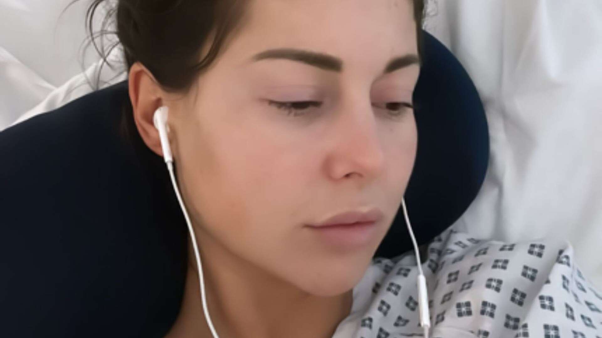 Louise Thompson in septic shock after being rushed into emergency surgery