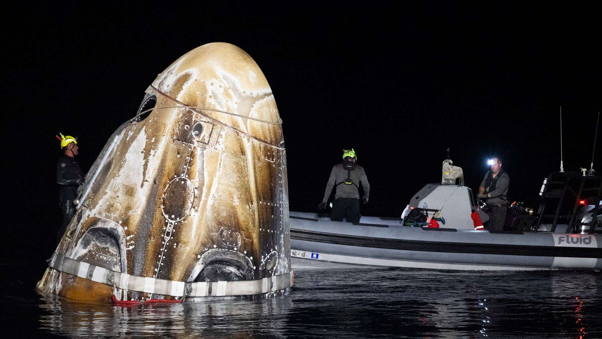 SpaceX capsule is recovered from sea after eight month voyage