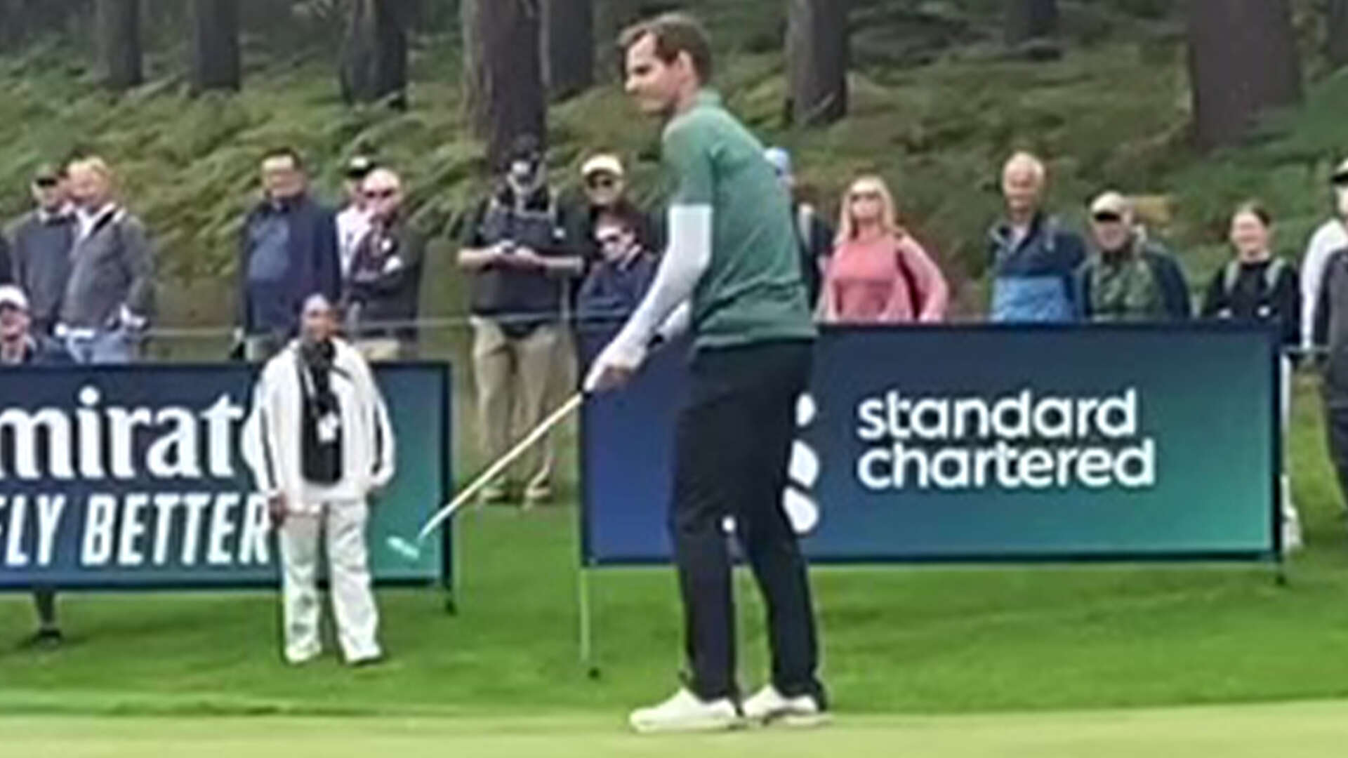 Watch Andy Murray and Gareth Bale nail putt at Wentworth celebrity Pro-Am