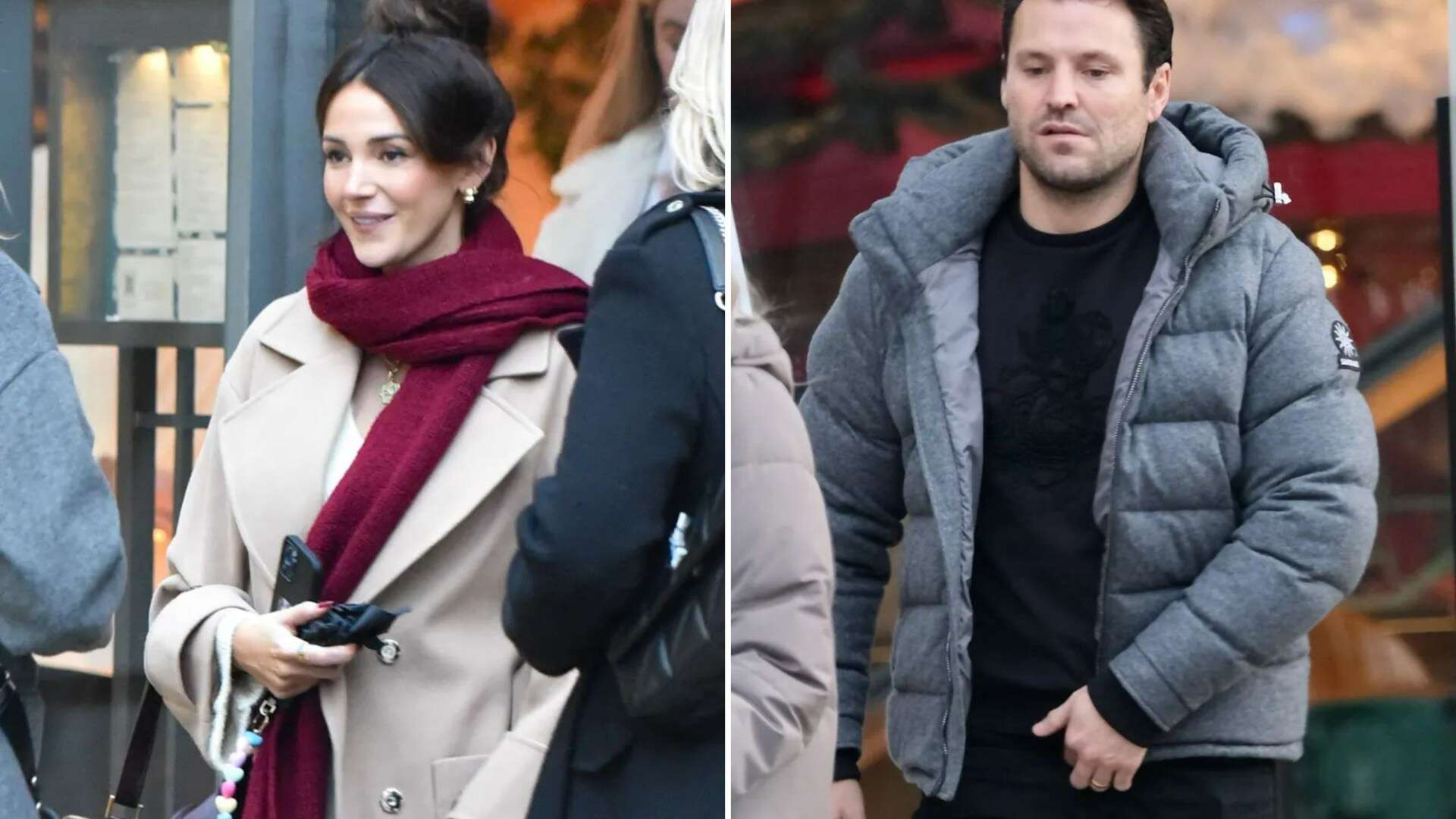 Michelle Keegan nails winter chic for lunch date with hubby Mark Wright & pals