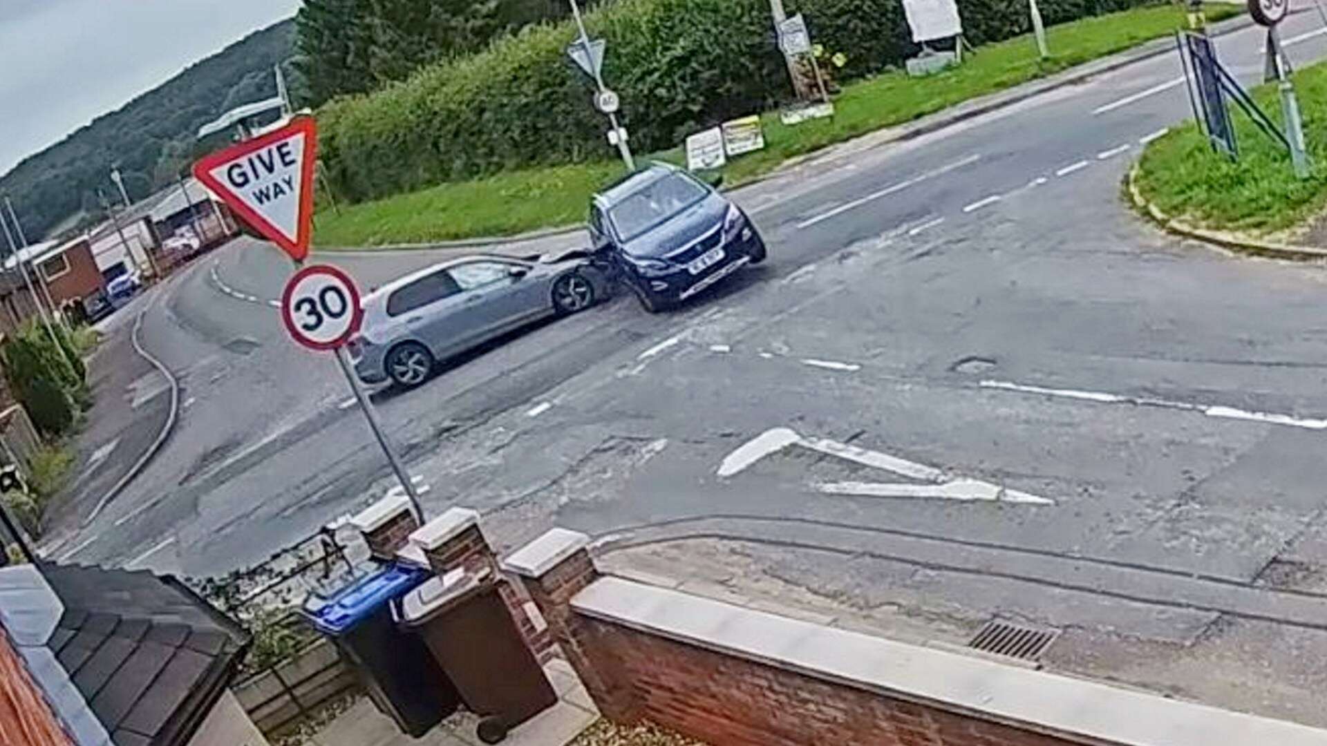 Watch car plough into oncoming traffic & FLIP on ‘UK’s most dangerous junction’