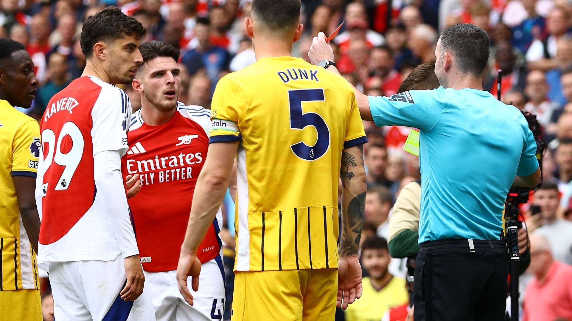 Premier League accused of 'attempt to justify Rice red card' as new record set