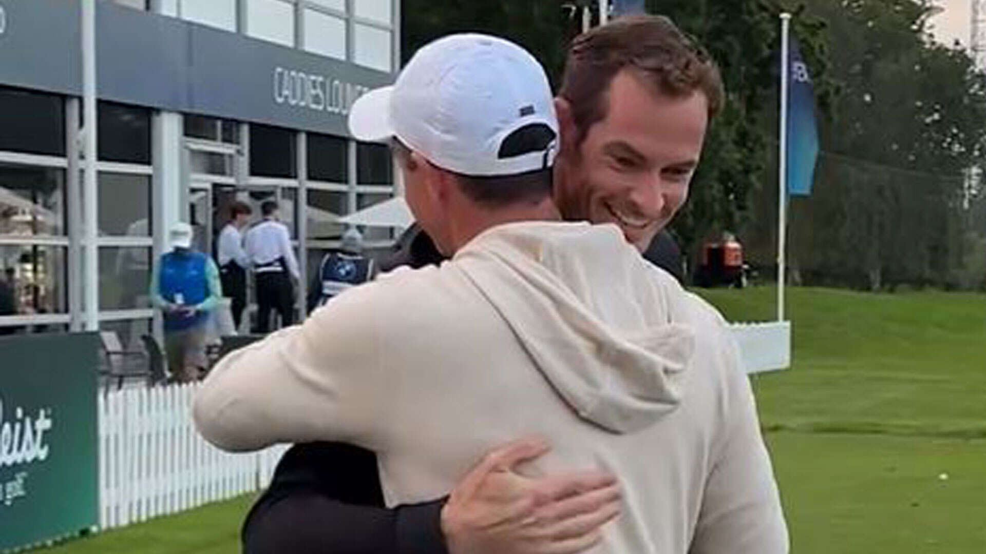 Watch Andy Murray give Rory McIlroy pep talk as fans say 'game meets game'