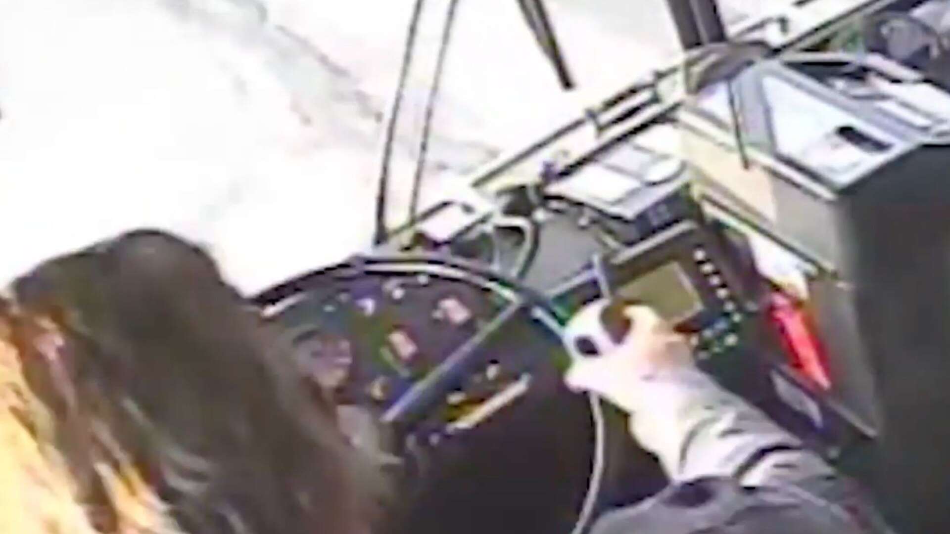 Moment passengers wrestle control of bus after driver suffers fatal seizure