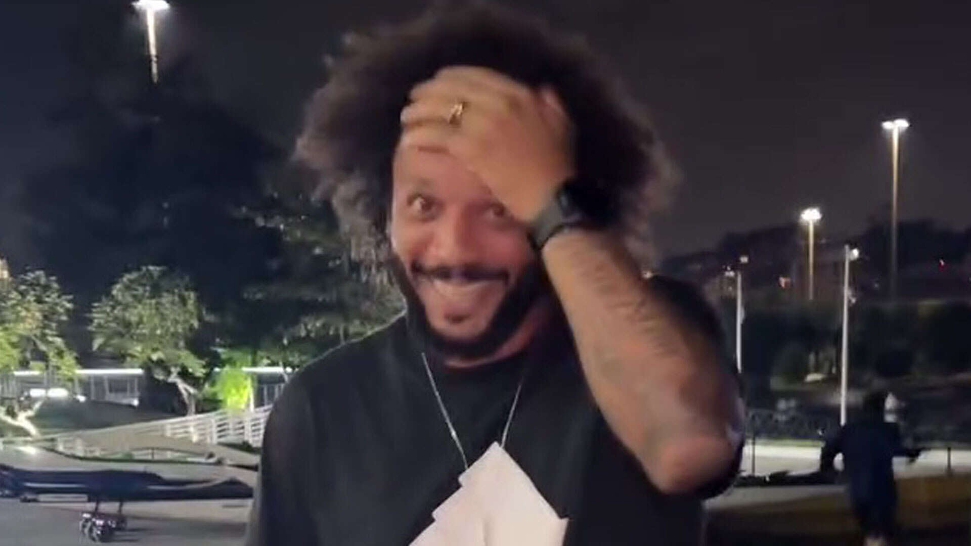 Watch Marcelo cover face in embarrassment as son nutmegs him with epic skill