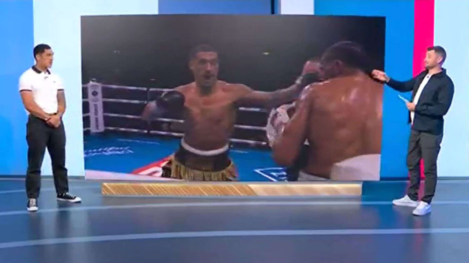 Sky Sports presenter tells world champ boxer 'you can't do that' on live TV