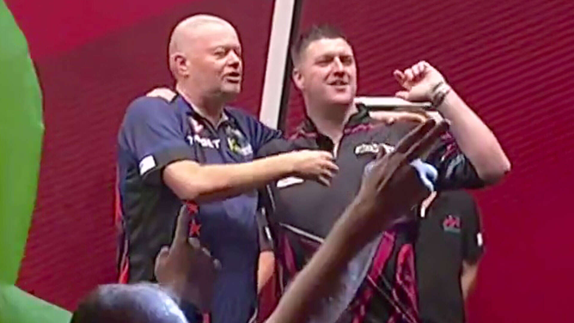 Van Barneveld and Gurney share touching moment despite whitewash