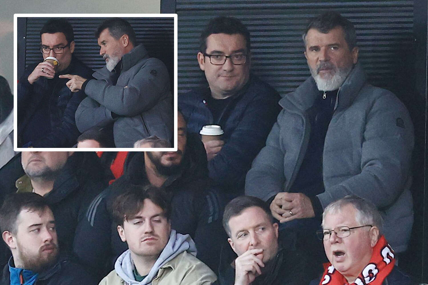 Roy Keane spotted at FA Cup clash days after 'offering out fan in car park'