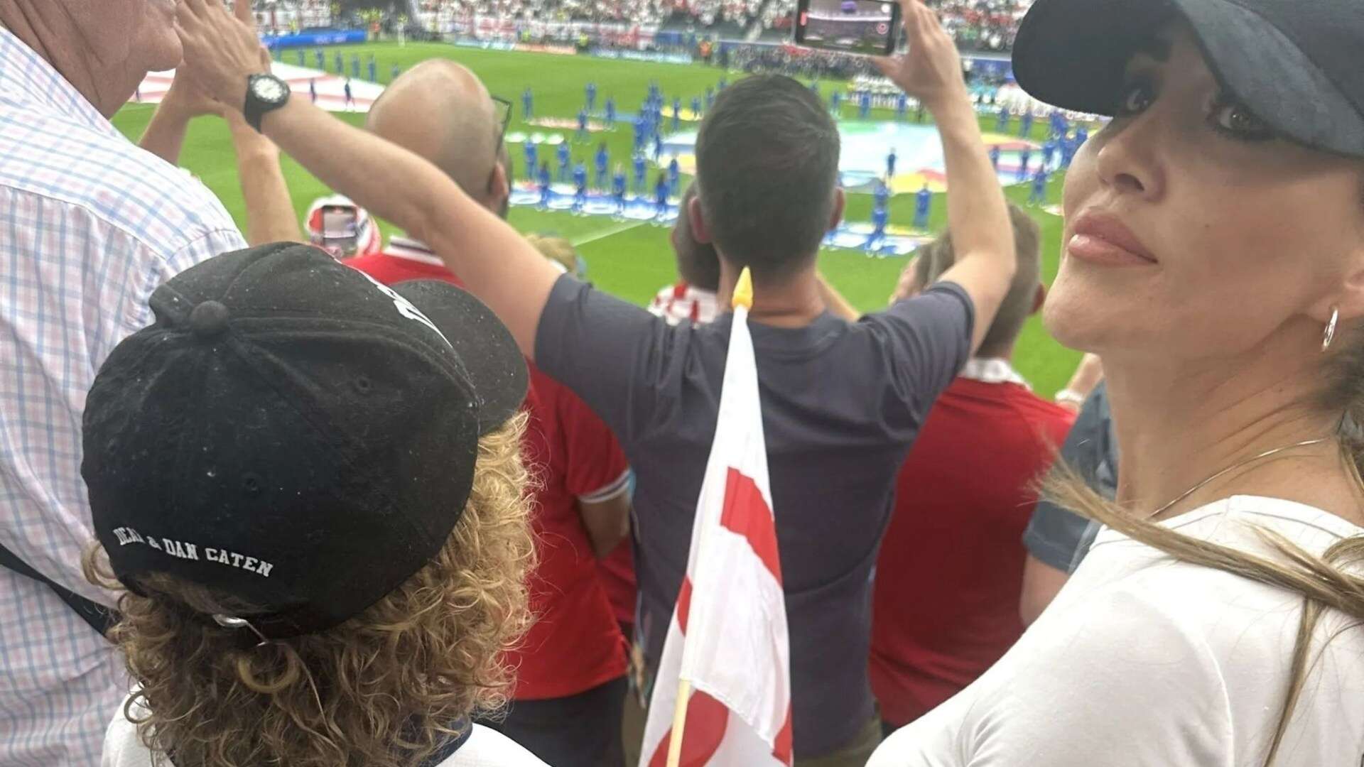 Lauryn Goodman's son wears 'daddy' England shirt to watch Kyle Walker play