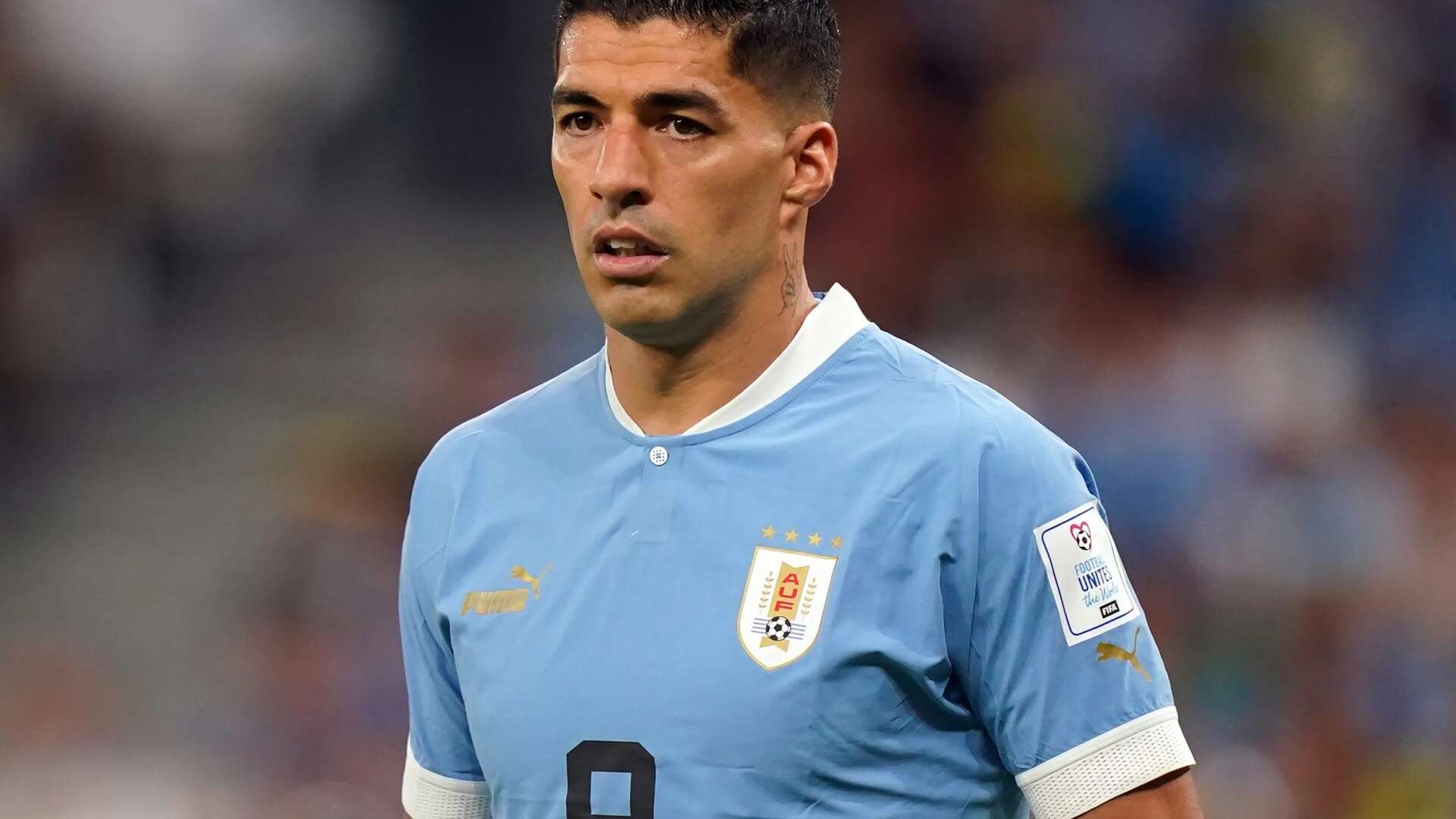 LLuis Suarez breaks down in as he confirms Uruguay retirement after 17 years