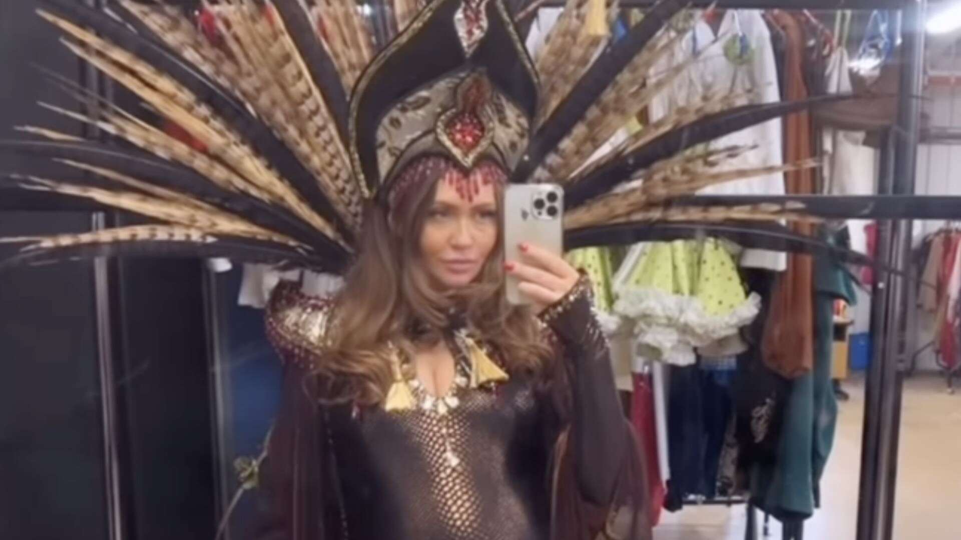 Charlotte Dawson shows off her huge baby bump in stunning skin-tight panto outfit