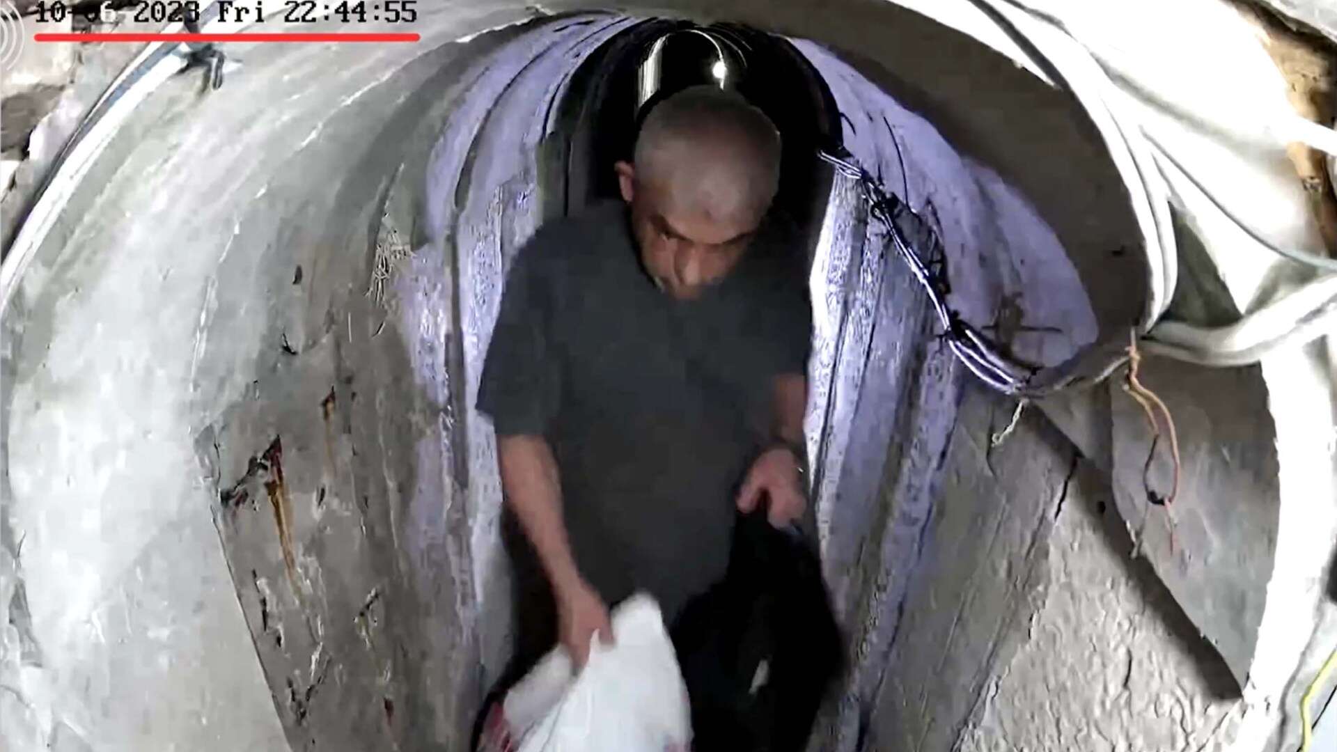 Moment Sinwar flees into tunnels before Oct 7th attack as pics show liar