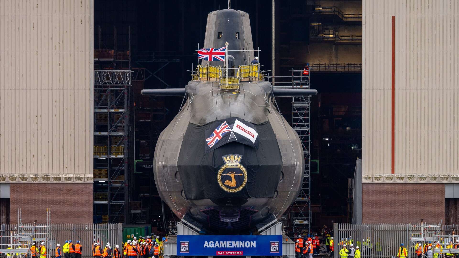 Britain’s new nuclear attack submarine HMS Agamemnon launched for 1st time