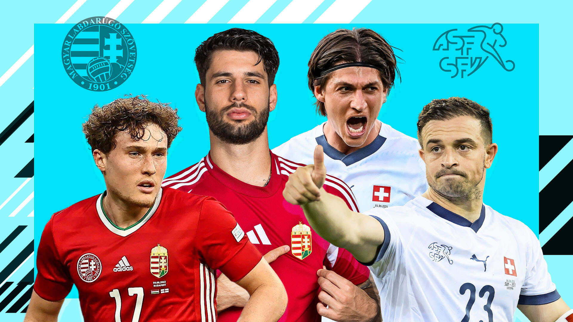 Szoboszlai and Xhaka go head-to-head in Euro 2024 Group A clash