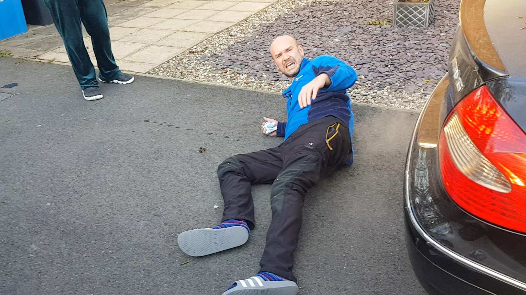 Ridiculous moment man FAKES car crash to ‘get revenge on disabled neighbour'