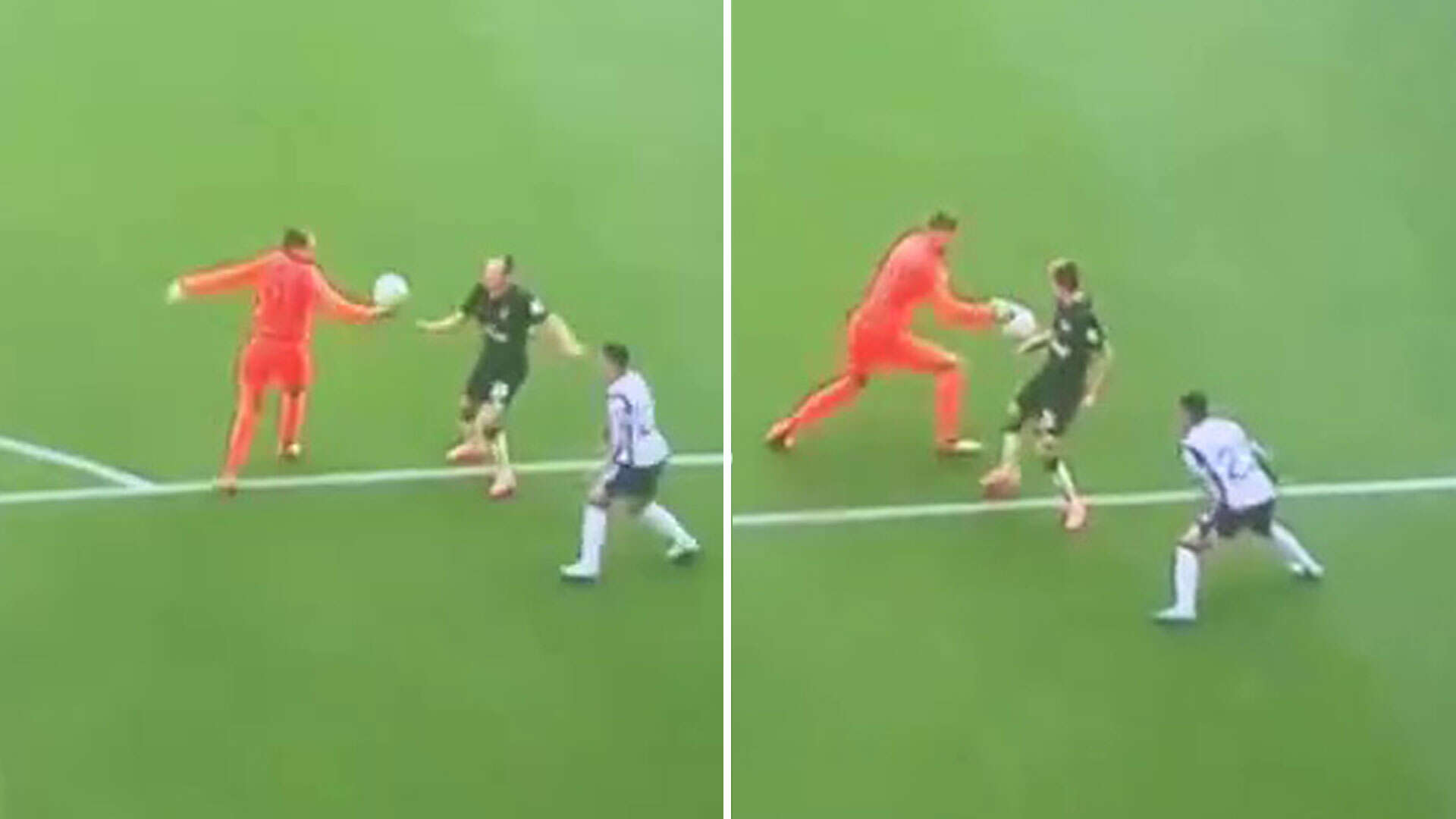 Fans slam VAR 'corruption' as Vicario escapes 'BLATANT red card' for handball