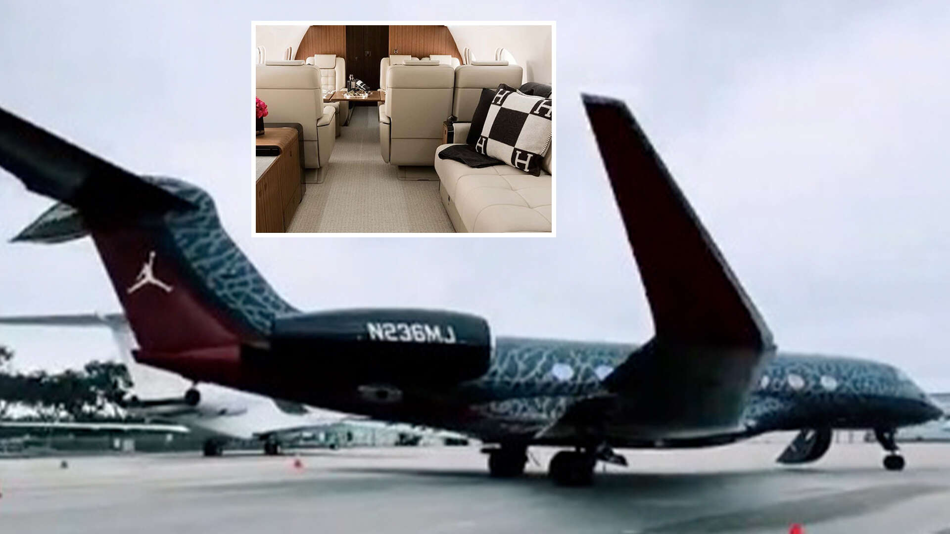 Michael Jordan's new $70m private jet with $500k paint job & bespoke NBA number