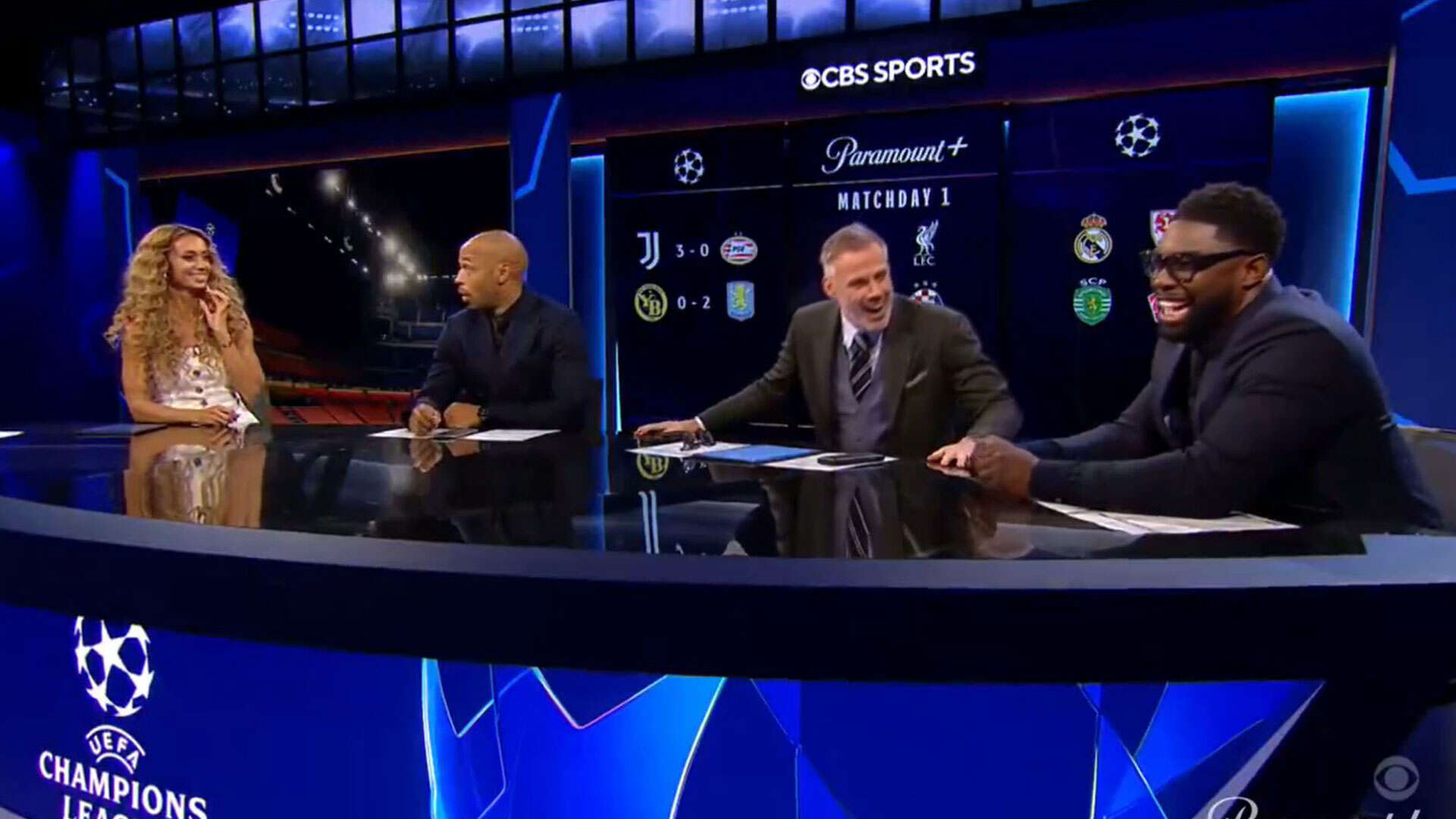 Carragher ‘absolutely cooks’ Micah live on CBS Sports after cheeky CL jibe