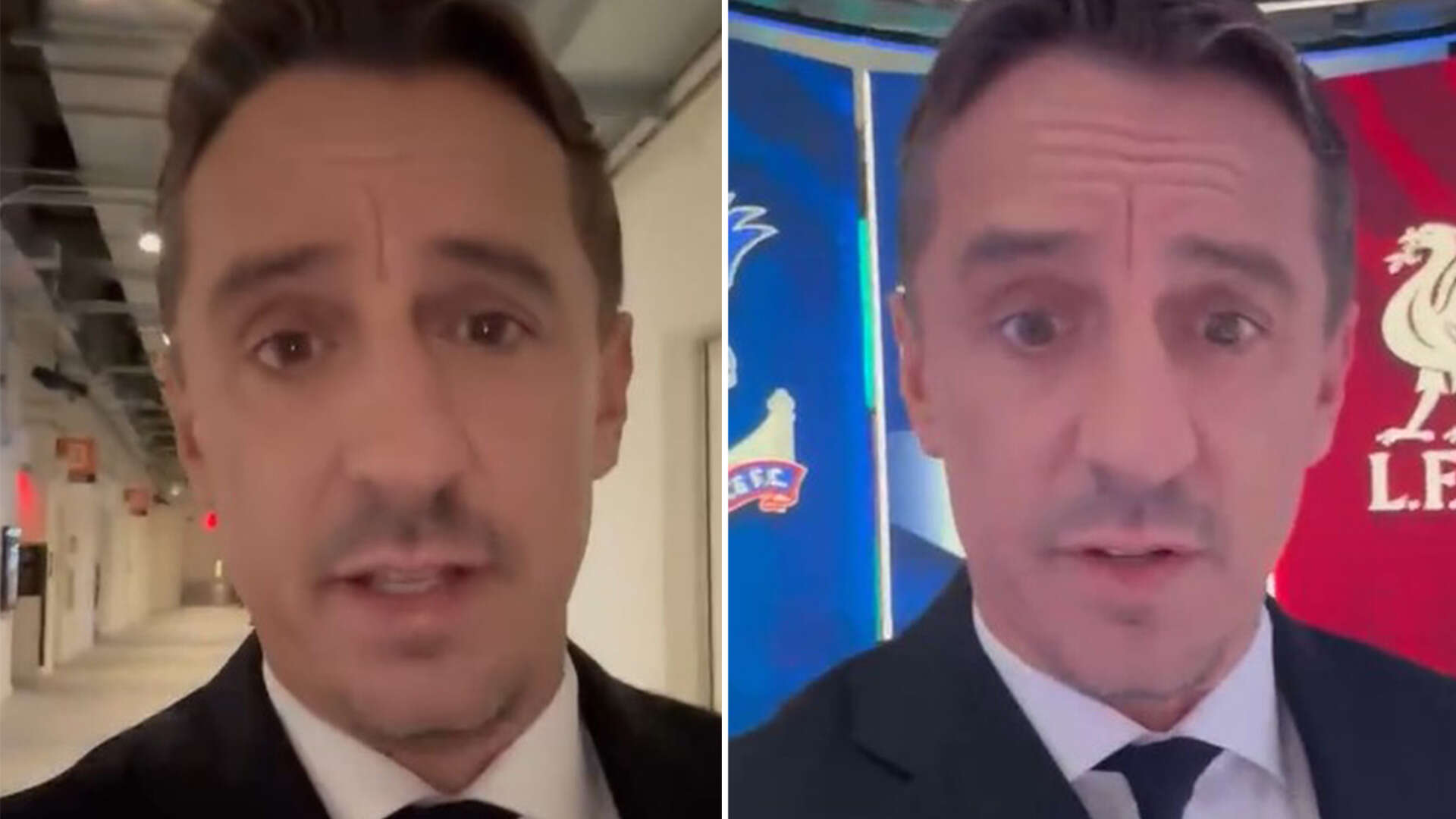 Gary Neville gives behind-the-scenes tour of new job as he's not on Sky Sports