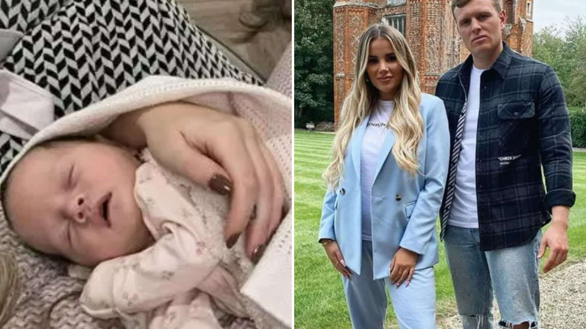 Georgia Kousoulou and Tommy Mallet rush newborn daughter to A&E