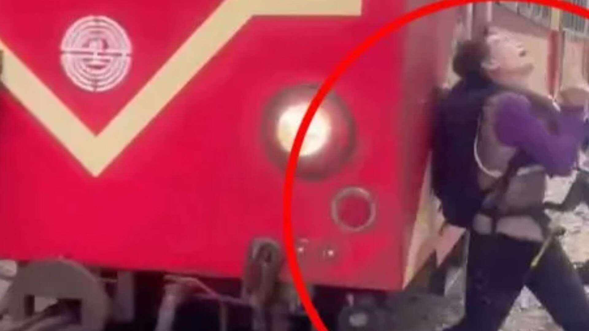 Shocking moment oblivious tourist is hit by train while taking selfie in Taiwan