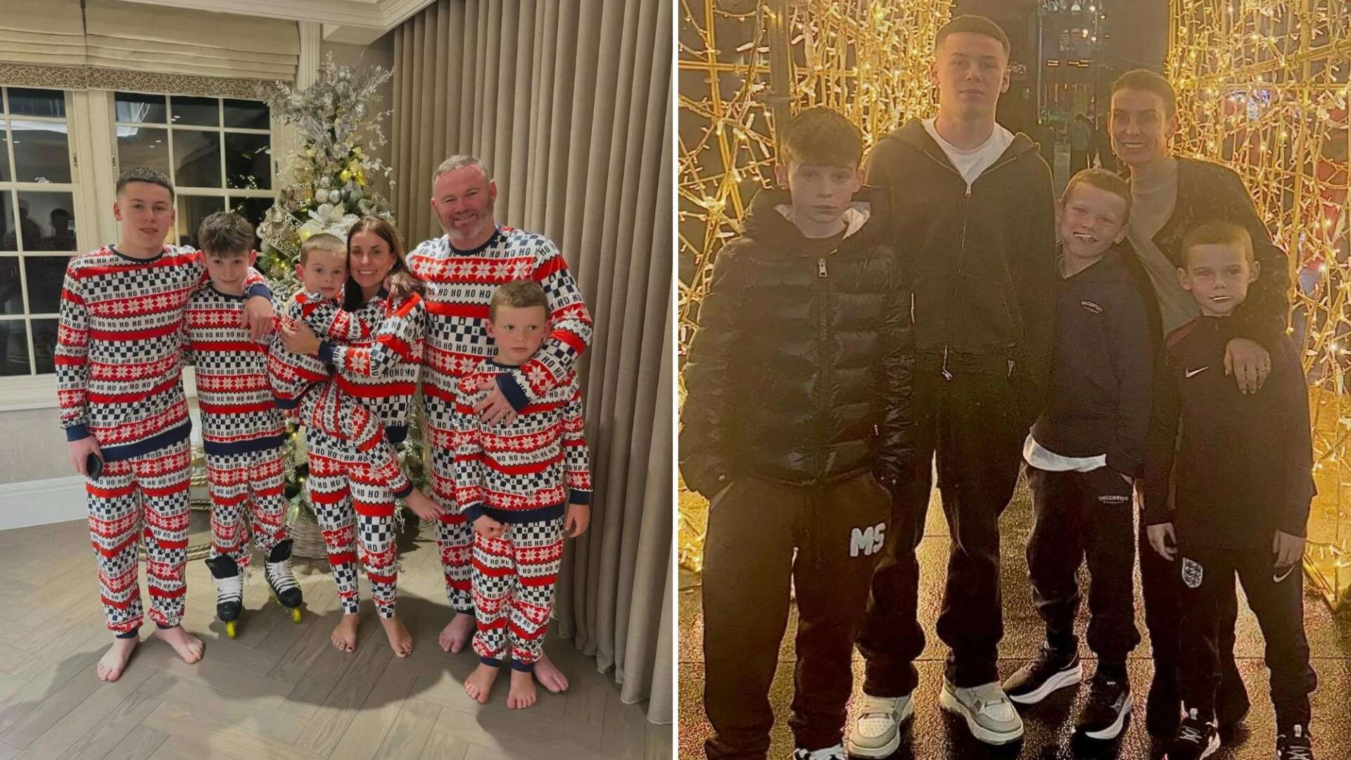 Coleen Rooney reunites with husband Wayne for sweet matching PJs pics with the kids