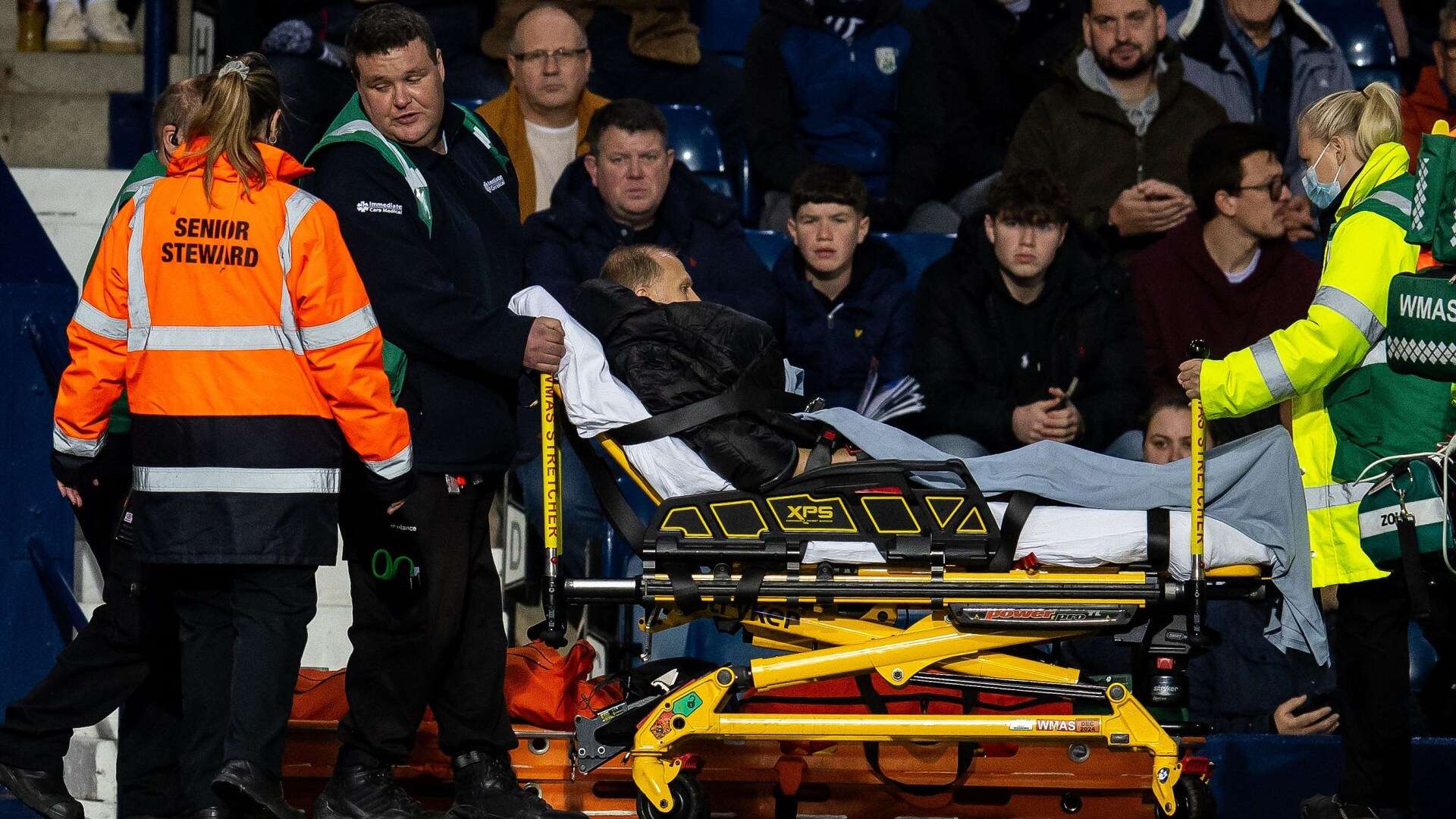 West Brom vs Middlesbrough suspended as assistant referee is stretchered off