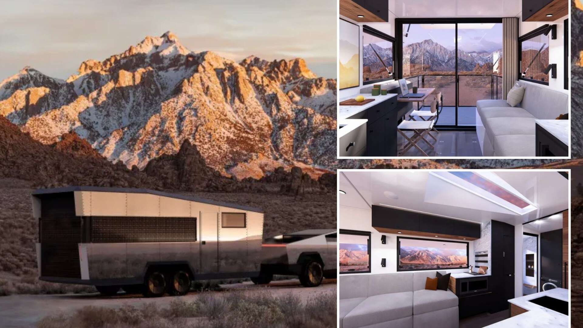 Inside incredible 'luxury' Tesla trailer with private bedroom & dining area