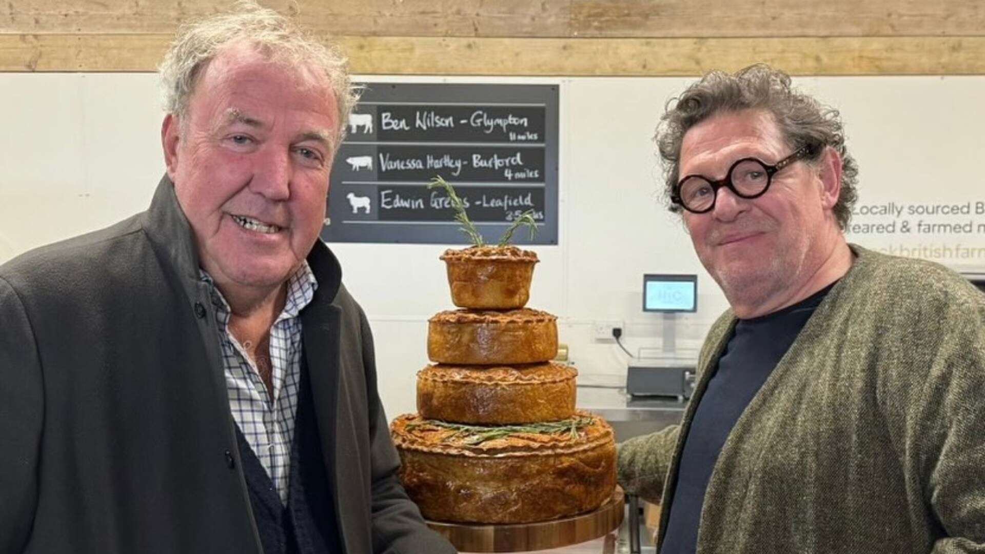 Jeremy Clarkson beams in new photo as he welcomes top chef to Oxfordshire pub